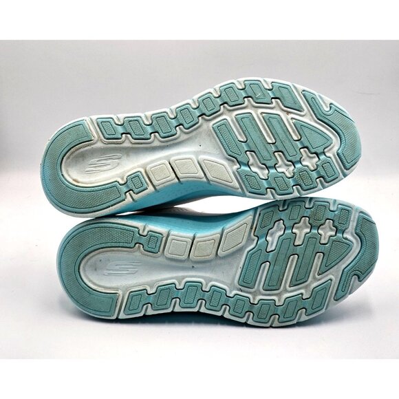 Skechers Men's White & Aqua Arch Fit 2 Athletic Running Sneakers Size 8.5 2904 - Picture 4 of 16